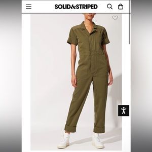 SOLID & STRIPED Harper Jumpsuit, dark olive, medium